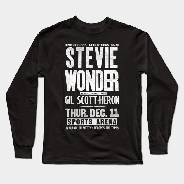 Stevie Wonder / Retro Aesthetic Fan Design Long Sleeve T-Shirt by DankFutura